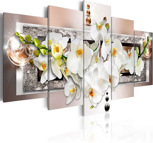 Vista 41 de Lienzo decorativo con impresión artística de diseño de orquídea de Artgeist Orquídea #01