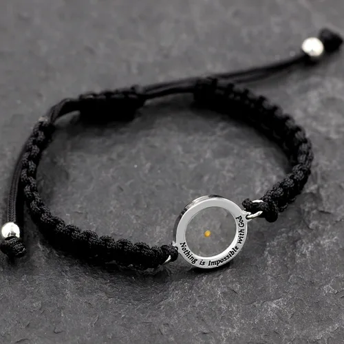 Vista 8 de Uloveido Woven Braided Rope Mustard Seed Bracelet Inspirational Handmade Christian Bracelet Adjustable String Faith Gift