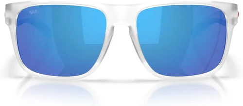 Vista 24 de Costa Man - Gafas de sol con montura negra mate, lentes de espejo verde, 2.323 in