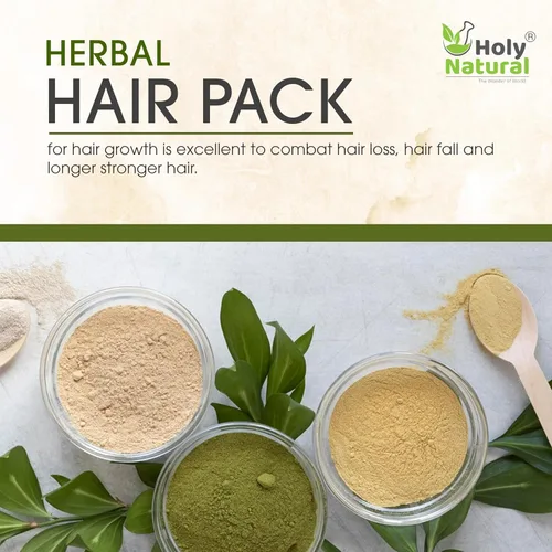 Vista 2 de Polvo de hierbas para el crecimiento del cabello, combo de 7 mascarillas para el cabello a base de hierbas, amalaki, bhringraj, brahmi, jabona