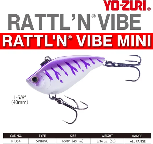 Vista 2 de Yo-Zuri Yo Zuri R 1354 Rattl ' N Vibe Mini S 1.575 in 1 5 8