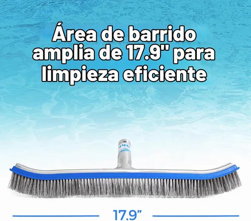 Vista 4 de 440 Cepillo de piscina de acero inoxidable de 18 pulgadas para piscinas