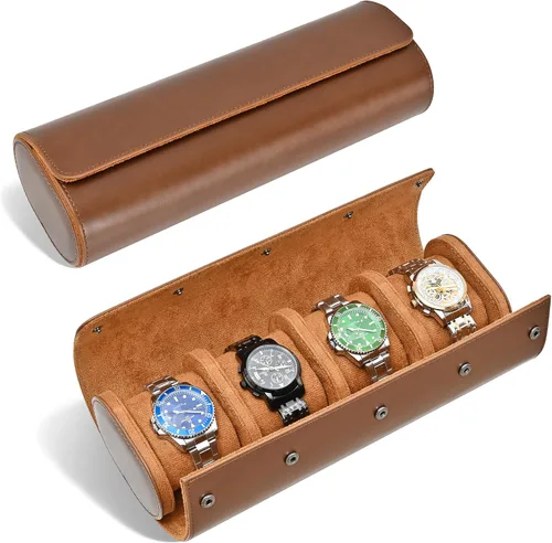 Vista 8 de ROSELLE Funda de reloj individual para hombre y mujer - Estuche de viaje Negro-1