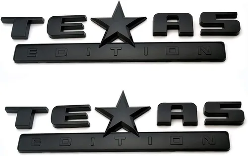 Vista 15 de 1 pieza emblema edición Texas plateado y negro/plateado y rojo/todo negro/negro y rojo/bandera americana a color y plateado/bandera americana negra