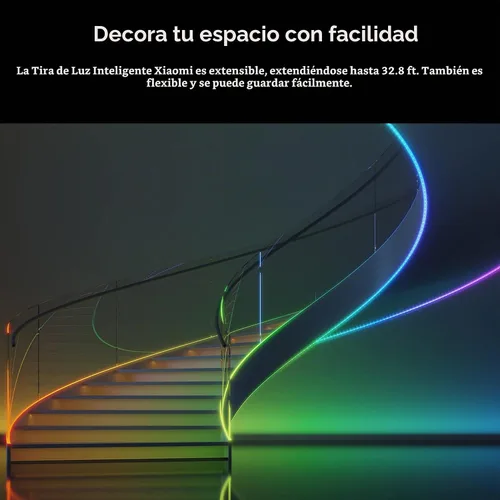 Vista 6 de Xiaomi Tira de luz inteligente (6.6 pies), compatible con Alexa, Google Assistant, aplicación Apple Homekit Home, compatible con WiFi