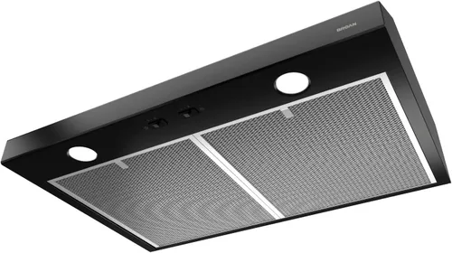 Vista 5 de Broan-NuTone BCSD136BL Glacier - Campana extractora de cocina con luz, extractor para debajo del gabinete, Negro, 36 pulgadas