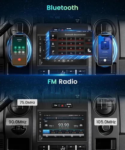 Vista 6 de Podofo Radio 2G 64G para Ford F150 F250 F350 Fusion Edge Explorer Expedition Car Stereo,7 pulgadas 1080p IPS pantalla táctil F-150 estéreo