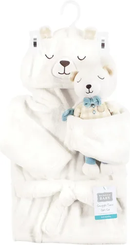Vista 2 de Hudson Baby Unisex BabyPlush Bathrobe and Toy Set