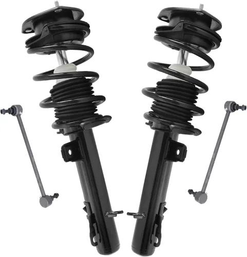 Vista 11 de Detroit Axle - Kit de 4 piezas RWD Puntales Delanteros Barras Estabilizadoras para Ford F-150 2021 2022 2023 2024, 2 Puntales con Resorte Helicoidal