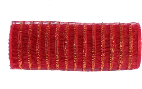 Vista 14 de YYCRAFT cinta metálica de malla de poliéster para decoración y manualidades, 10 yardas Rosa