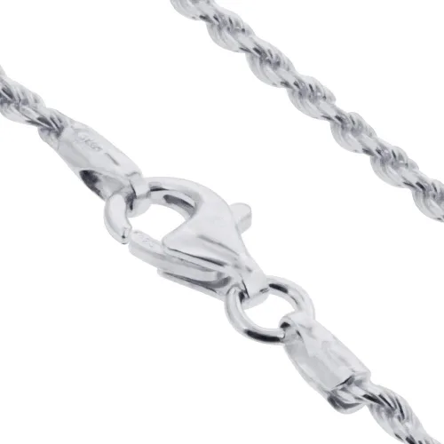 Vista 3 de Gem Avenue Tobillera de plata de ley 925 para mujer con un cierre seguro de langosta y cadena de pie de cuerda de 0.069 pulgadas, elige entre