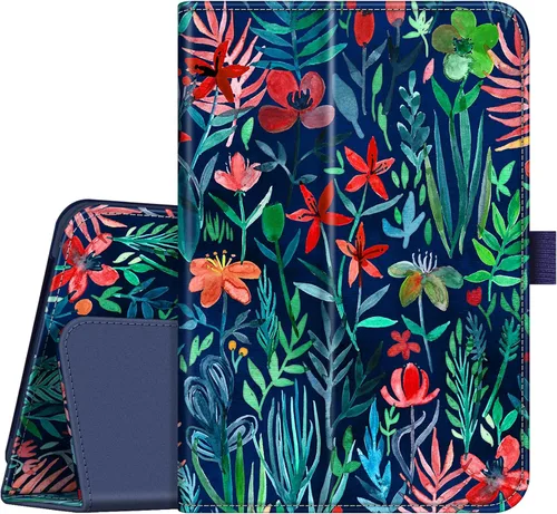 Vista 11 de Fintie Funda tipo folio para tablet Fire 7 (12ª generación, versión 2022), último modelo, piel vegana de alta calidad, delgada, plegable