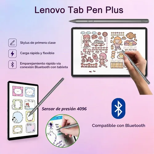 Vista 3 de Lenovo Idea Tab Plus AI Android Tablet, pantalla táctil QHD+ de 12.1 pulgadas, 2.5K QHD+, MediaTek Dimensity 6400, almacenamiento de 128 GB +