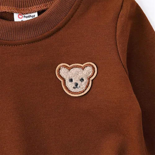 Vista 5 de PATPAT Ropa de bebé niño sudadera de manga larga sólida para niño niño cuello redondo suéter ropa