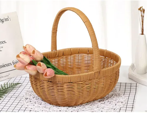 Vista 2 de Cesta de pícnic, cesta de pícnic, cesta de picnic para 2, cestas de picnic para parejas, cesta de picnic de mimbre, juego de cesta de picnic, cesta