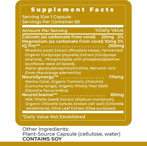 Vista 6 de Premier Research Labs CereVen - Suplemento cerebral herbario para memoria y concentración con Rhodiola Rosea, suplemento de Rhodiola Rosea