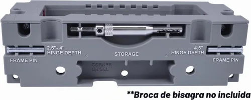 Vista 11 de Milescraft 1229 HingeJigPLUS – Mortero de bisagra de puerta de doble sujeción para bisagra. Kit completo de instalación de bisagra de embutidos
