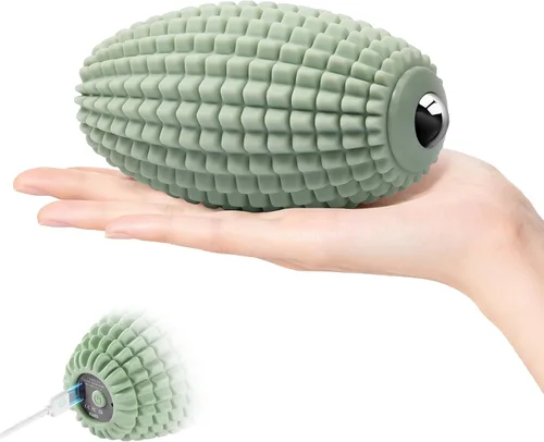 Vista 11 de Pelota de masaje vibratoria para recuperación muscular, bola de masaje miofascial de silicona, alivio de fascitis plantar, liberación de cadera