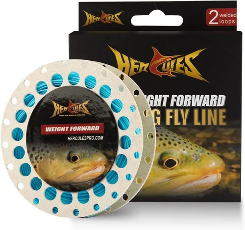 Vista 12 de HERCULES Línea de pesca con mosca flotante peso adelante Fly Line con doble lazo soldado
