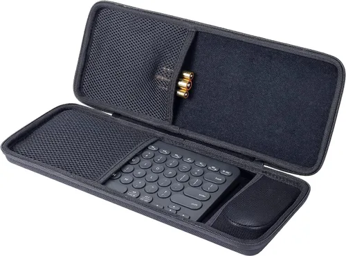 Vista 6 de co2CREA - Carcasa rígida para Logitech Pebble 2 Combo K380 K380s Keys 2+M350, color negro EVA Hard Shell, Shock Protection, Dust Resistance, Water