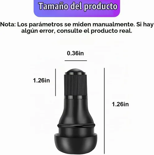 Vista 2 de YoRise 8 unidades TR412 Vástagos de válvula de neumático sin cámara, Kit de vástagos de válvula automotriz de goma de montaje rápido resistente