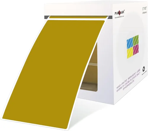 Vista 33 de PARLAIM 5 x 3 pulgadas Rectángulo de colores pegatinas de inventario, 1000 unidades de 4 rollos de etiquetas adhesivas cuadradas para cajas móviles