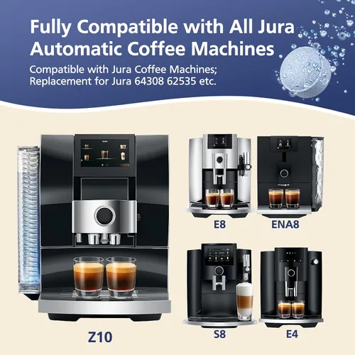 Vista 2 de Tabletas de limpieza para Jura, 24 tabletas de café Tableta de limpieza compatible con todos los centros de café automáticos Jura, elimina