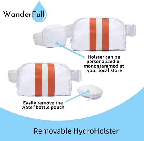 Vista 4 de WanderFull HydroBeltbag - Riñonera con soporte extraíble para botella de agua - Riñoneras de moda para mujer - Riñonera con portador de botella