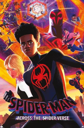 Vista 15 de Trends International Marvel Spider-Man: Across The Spider-Verse - Póster de pared de hoja del grupo uno, 22.4 pulgadas de largo x 14.7 pulgadas