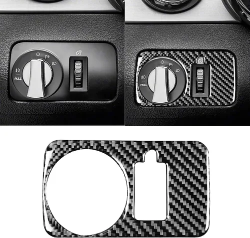 Vista 17 de NVCNX Recorte de fibra de carbono real para accesorios interiores Ford Panel de CA