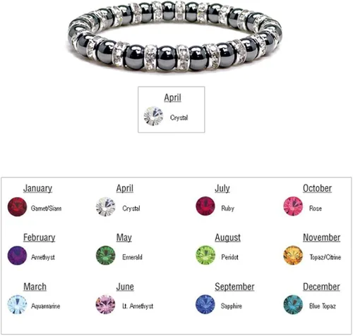 Vista 2 de Accents Kingdom, brazalete "tuchi" de hematita magnética con perlas de imitación, para mujer.