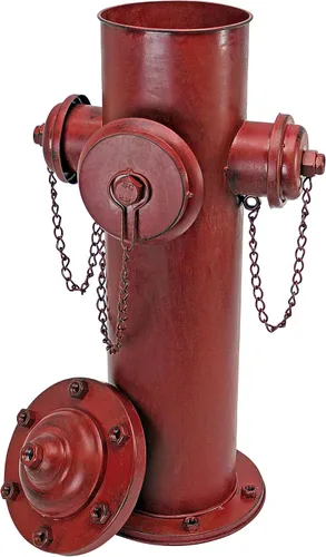 Vista 2 de Design Toscano Estatua de boca de incendios para cachorros y almacenamiento Contenedor Grande 23 pulgadas Metal A todo color Para jardín