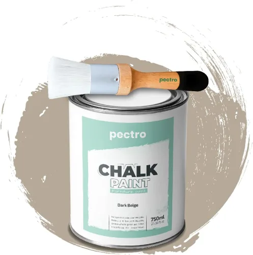 Vista 21 de Pintura de tiza para muebles 25 fl.Oz. (750ml) + Pincel especial de pintura de tiza - Pintura para muebles sin lijar ni imprimar - Pintura de tiza