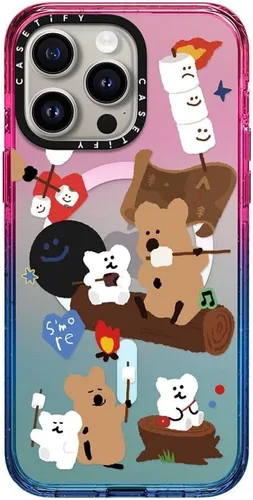 Vista 33 de CASETiFY Funda para iPhone 15 Pro Max, compatible con MagSafe Protección contra caídas de grado militar 4x de 8.2 pies Cheetah Paradise Pink