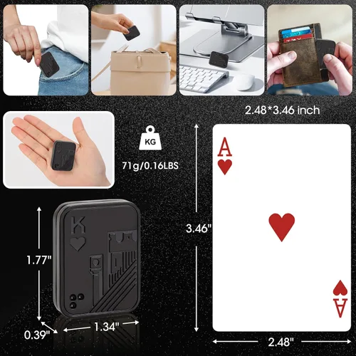 Vista 3 de Paquete de 2 juguetes para ansiedad, tarjeta magnética de metal háptico, tarjeta de póquer deslizante, juguetes EDC para adultos, aliviar el estrés