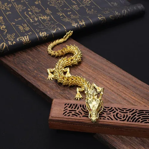 Vista 7 de FUNSXBUG Estatua de dragón chino de Feng Shui de 13.8 pulgadas, escultura de Feng Shui, decoración de escritorio para el hogar, oficina, buena