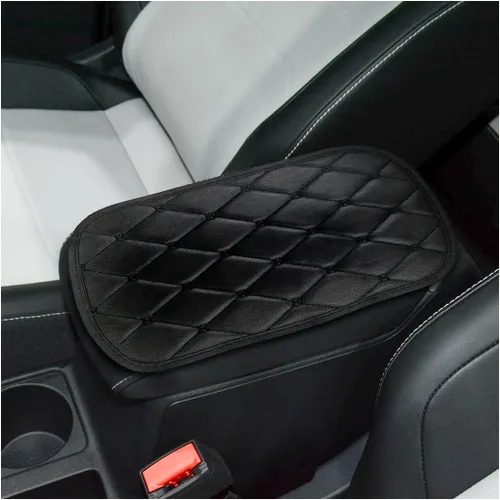 Vista 18 de 8sanlione - Tapete de almacenamiento para reposabrazos de automóvil, funda de cuero de fibra para consola central de automóvil, accesorios para Beige