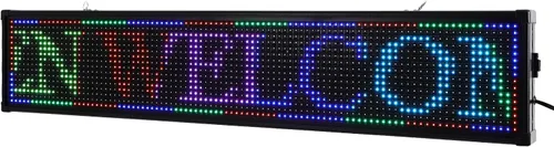 Vista 9 de Letreros LED de publicidad enormes y brillantes de 110 V, letreros abiertos para negocios, control de disco, pantalla LED programable para PC