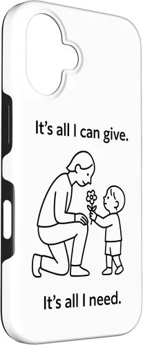 Vista 3 de Child Giving Flower to Parent Minimal Symbolic Love Design Case for iPhone 16