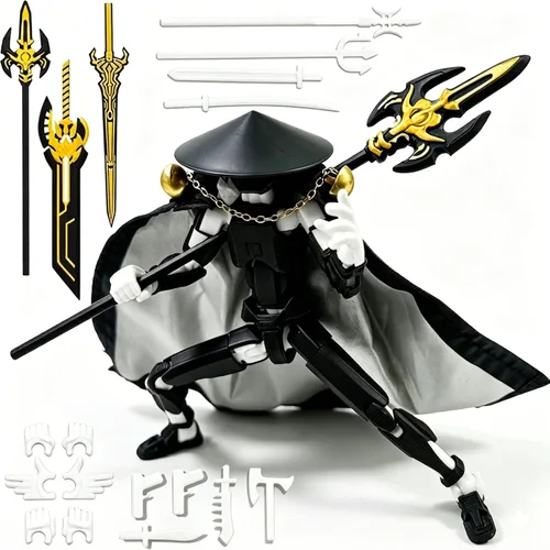 Vista 12 de DANONI Titan 13 - Juego de figuras de acción de Lucky Robot 13 impresas en 3D Las figuras de acción de robot movibles multiarticuladas incluyen un