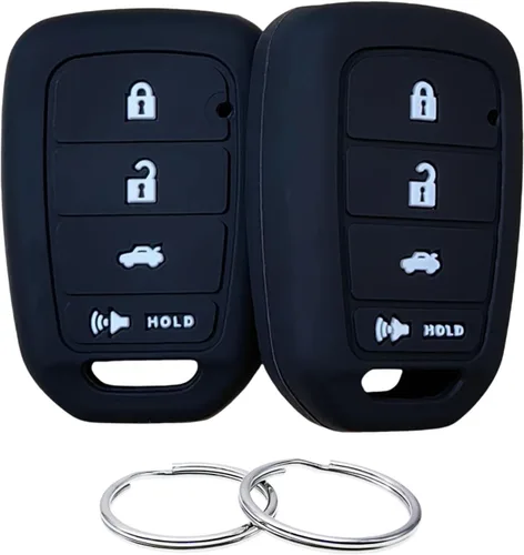 Vista 11 de REPROTECTING Funda de goma de silicona para llavero compatible con Honda Accord CR-V Civic Crosstour Fit (solo compatible con llavero recto)