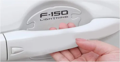 Vista 2 de iPick Image Para Ford F-150 Lightning Universal Car Door Handle Cup Protector de calcomanías transparentes, par - Con licencia