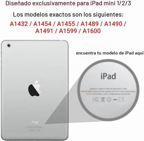 Vista 4 de ULAK Case for iPad mini 1 2 3, Three Layer Case with Kickstand, Black/Black Negro/Negro