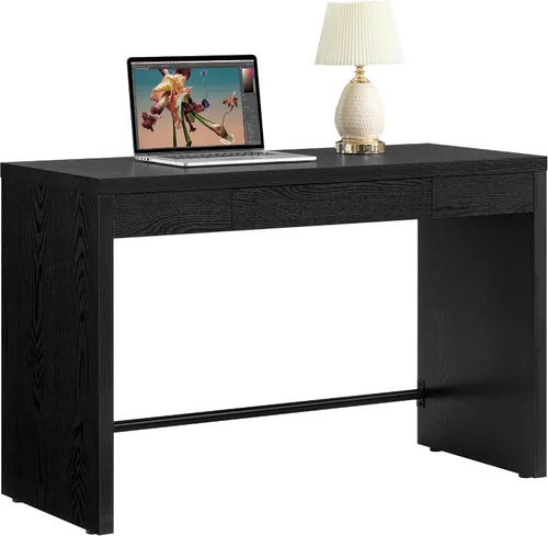 Vista 9 de SICOTAS Mesa de Escritorio para Computadora - Mesa de Estudio de Madera de 47 Pulgadas para Dormitorio, Escritorio de Oficina Estilo Granja