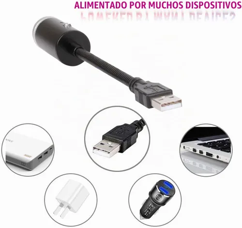 Vista 8 de Luz nocturna USB Star para interior de coche, techo, dormitorio, fiesta