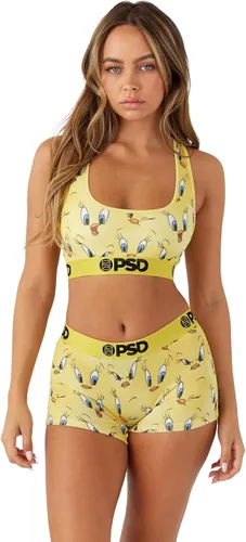 Vista 2 de PSD Looney Tunes - Brasier deportivo para mujer con espalda cruzada con tela de microfibra transpirable