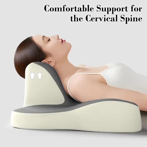 Vista 3 de Almohada refrescante para aliviar el dolor para el cuello, gris