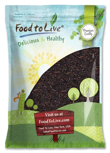 Vista 7 de Quinua negra, 12 onzas – grano entero, crudo, vegano, Sirtfood, a granel. Fácil de cocinar. Buena fuente de fibra, proteínas a base de plantas.