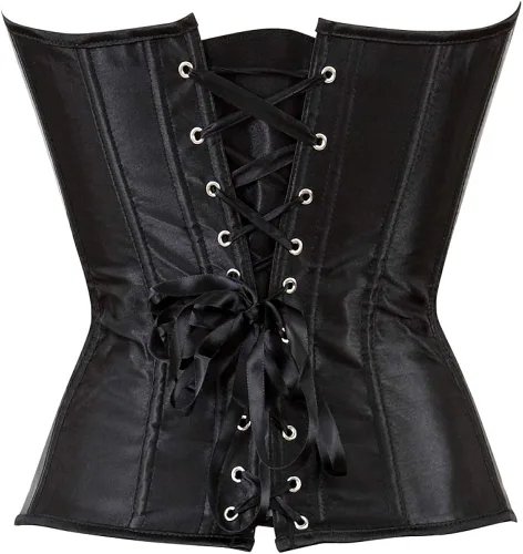 Vista 3 de Grebrafan - Corsé clásico con cordones y varillas, bustier estilo corsé moldeador de cintura