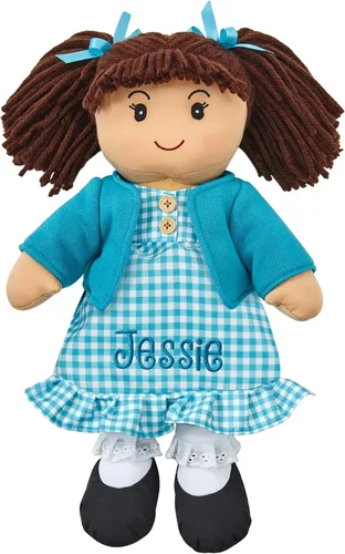 Vista 12 de Let's Make Memories Muñeca de trapo personalizada - Muñeca Mini-Me - Muñeca para niñas - Juguete para niñas - Pelo negro